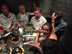 Trying to figure out the menu in a cave is quite a challenge.