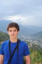 Overlooking Thimphu...and we found Evan again!