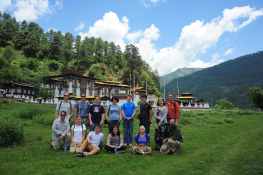 Outside Kurjey Lhakang on the way toward town.